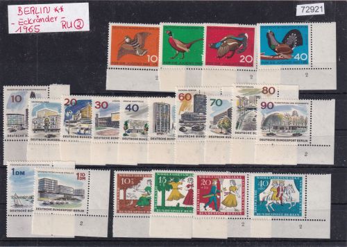 Berlin 1965, Mich.-Nr.: ** Eckränder FN 2 Formnummer