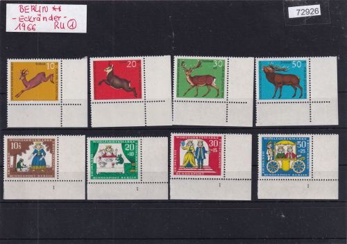 Berlin 1966, Mich.-Nr.: ** Eckränder FN 1 Formnummer
