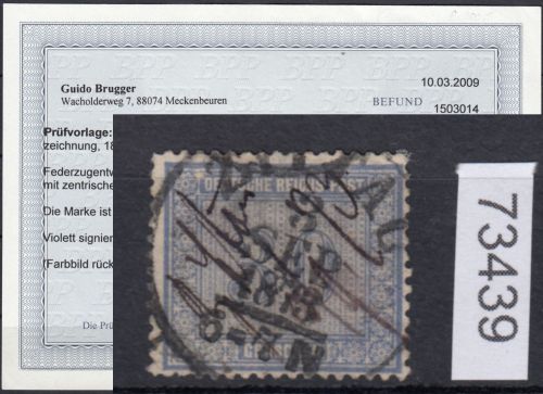 DR 1872, Mich.-Nr.: 13 gestempelt geprüft  Befund   mangel    Mi. 3400,00