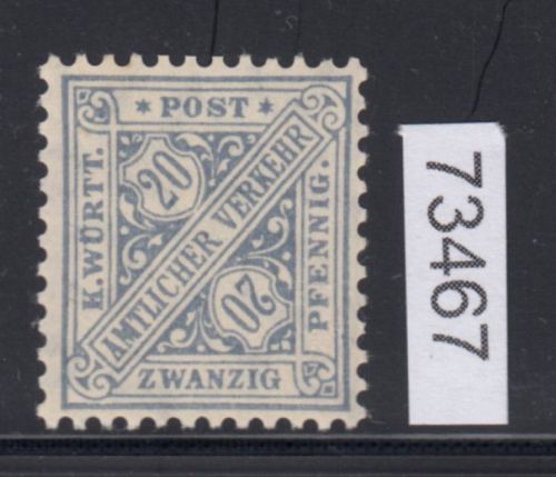 AD Württemberg 1881, Mich.-Nr.: 204 b ** geprüft