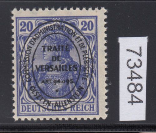 Abstimmung. Allenstein 1920, Mi.-Nr. 19 b **  geprüft   350,00