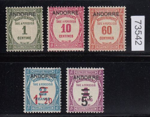 Andorra   Französisch Porto 1931, Mich.-Nr.: P 9-13 *