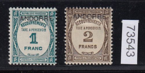 Andorra   Französisch Porto 1932, Mich.-Nr.: P 14+15 *