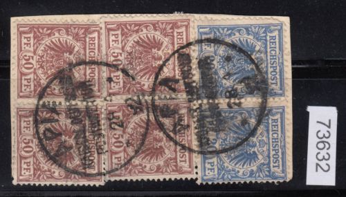 Kolonien Samoa 1890, Mich.-Nr.:  V 48 b + V 50 d gestempelt geprüft   380,00