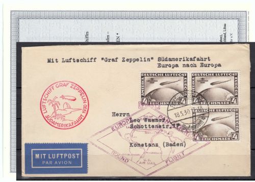 DR 1930, Mich.-Nr.: 439 X   3 mal auf  Brief geprüft  Attest