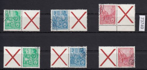 DDR 1955, Mich.-Nr.: 406-455 gestempelt   Zus.-dr. aus MHB 1-3 .