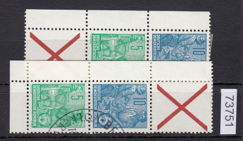 DDR 1955, Mich.-Nr.: 406-455 gestempelt   Zus.-dr. aus MHB 1-3 .