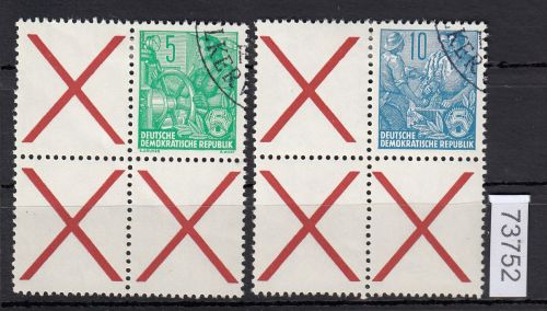 DDR 1955, Mich.-Nr.: 406-455 gestempelt   Zus.-dr. aus MHB 1-3 .
