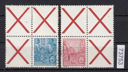 DDR 1955, Mich.-Nr.: 406-455 gestempelt   Zus.-dr. aus MHB 1-3 .