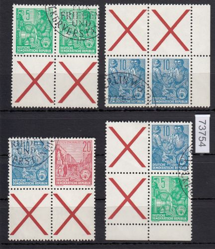 DDR 1955, Mich.-Nr.: 406-455 gestempelt   Zus.-dr. aus MHB 1-3 .