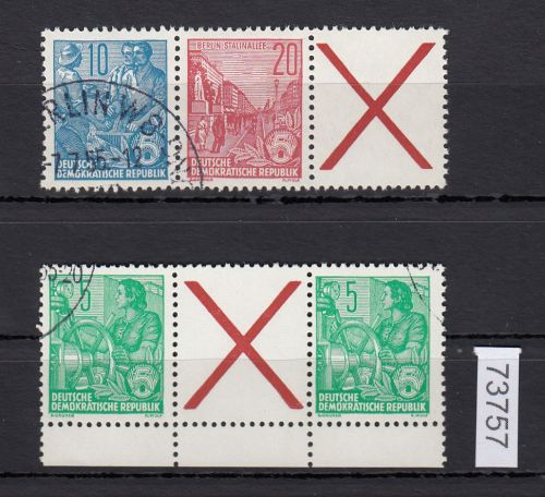 DDR 1955, Mich.-Nr.: 406-455 gestempelt   Zus.-dr. aus MHB 1-3
