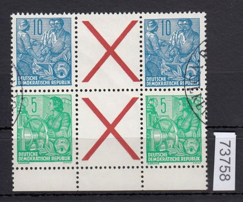 DDR 1955, Mich.-Nr.: 406-455 gestempelt   Zus.-dr. aus MHB 1-3
