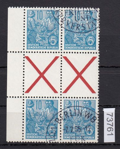 DDR 1955, Mich.-Nr.: 406-455    SZ 3   gestempelt   Zus.-dr. aus MHB 1-3