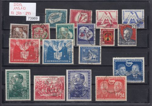 DDR 1951, Mich.-Nr.: 280-97  gestempelt Komplett
