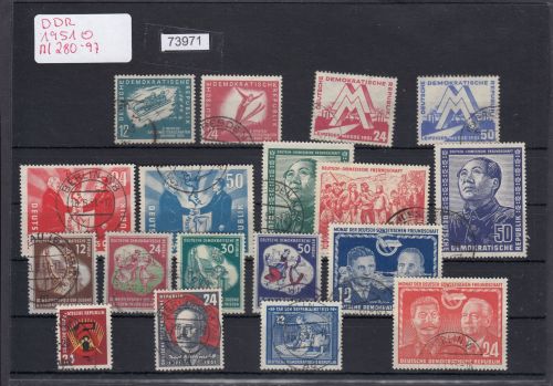 DDR 1951, Mich.-Nr.: 280-97  gestempelt Komplett