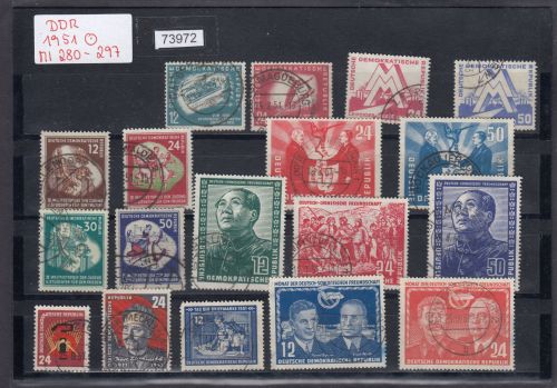 DDR 1951, Mich.-Nr.: 280-97  gestempelt Komplett