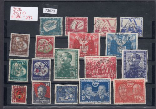 DDR 1951, Mich.-Nr.: 280-97  gestempelt Komplett