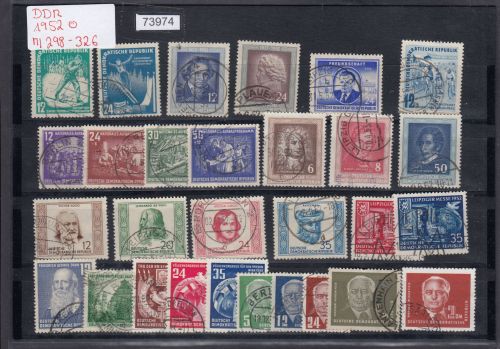 DDR 1952, Mich.-Nr.: 298-326  gestempelt Komplett