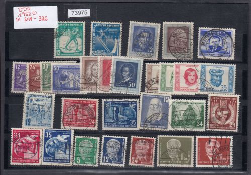 DDR 1952, Mich.-Nr.: 298-326  gestempelt Komplett
