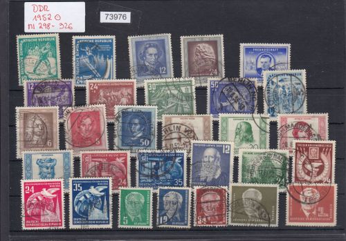 DDR 1952, Mich.-Nr.: 298-326  gestempelt Komplett