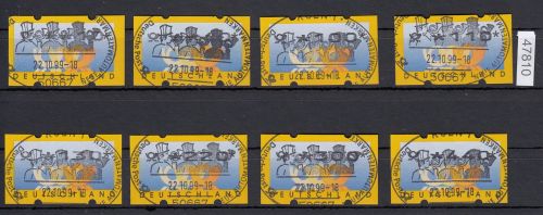 Bund 1999, Mich.-Nr.: ATM 3  gestempelt  10-440 Pf  TS 1  Ersttag