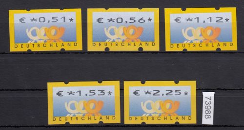 Bund 2002, Mich.-Nr.: ATM 4 **  0,51-2,25   mit Zählnummer