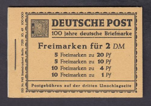 Berlin 1949, Mich.-Nr.: MH 1 **