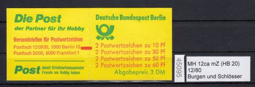 Berlin 1980, Mich.-Nr.: MH 12 ca mZ **  (Zählbalken)