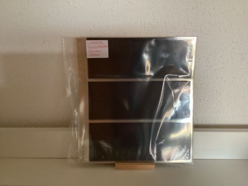 Lindner Klarsichthüllen + schwarzes ZWB glasklar 3 Taschen  10 Stück  gebraucht