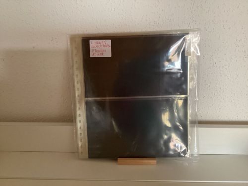 Lindner Klarsichthüllen + schwarzes ZWB 2 Taschen  glasklar 10 Stück  gebraucht