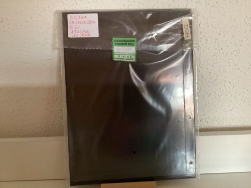 KOBRA Einsteckblätter A4 E21 10 Stück 1 Tasche schwarz  schwarz neuwertig