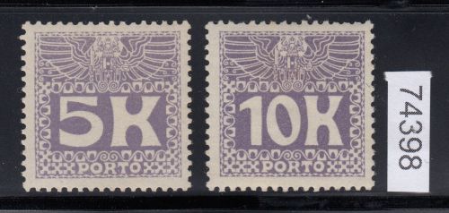 Österreich 1911, Mich.-Nr.: Porto 45+46 *