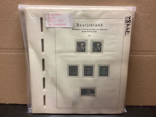 Leuchtturm Bund 1949-76 Vordrucke gebraucht alte Beschriftung. LESEN