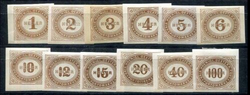 Österreich 1899, Mich.-Nr.:Porto 10-21 *