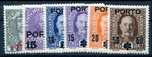 Österreich 1916/17, Mich.-Nr.:Porto 58-63 *