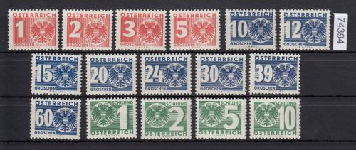 Österreich 1935, Mich.-Nr.: Porto 159-74 *
