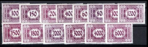 Österreich 1922, Mich.-Nr.: Porto 118-31 *