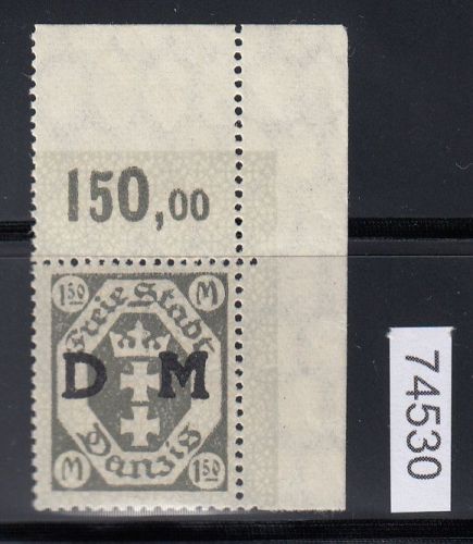 Danzig Dienst 1922 Mi.Nr. D 22  **  Eckrand