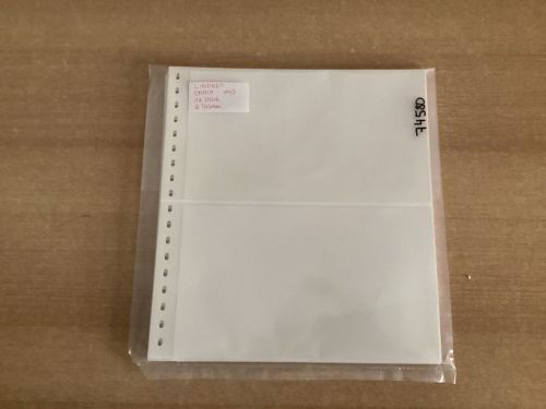 Lindner Omnia - Einsteckblätter 12 Stück  2 Taschen  weiß  gebraucht