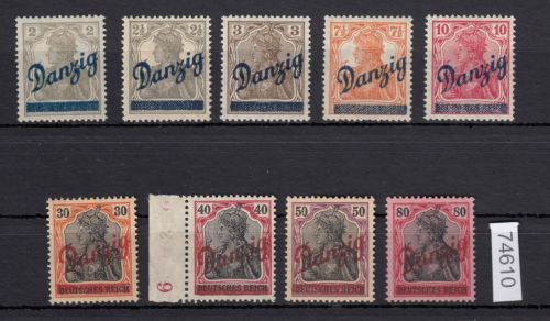 Danzig 1920 Mi.Nr. 32-40 * geprüft
