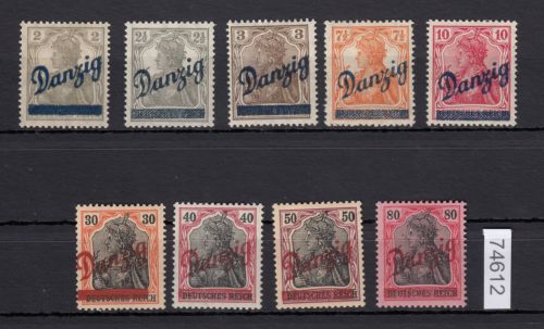 Danzig 1920 Mi.Nr. 32-40 *