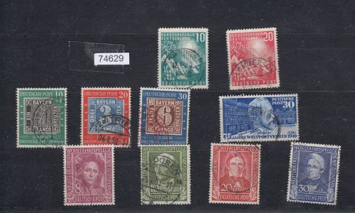 Bund 1949, Mich.-Nr.: 111-120 Gestempelt Komplett