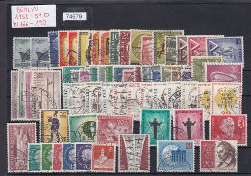 Berlin 1955-59, Mich.-Nr.: 126-90 Komplett Gestempelt