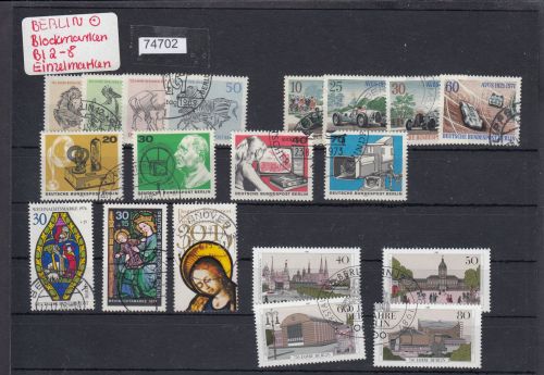 Berlin 1969-87, Mich.-Nr.: Block 2-8 gestempelt Einzelmarken