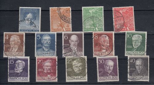 Berlin 1952, Mich.-Nr.: 87-100 Komplett Gestempelt