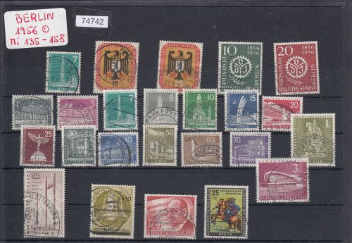 Berlin 1956, Mich.-Nr.: 135-58 Komplett Gestempelt