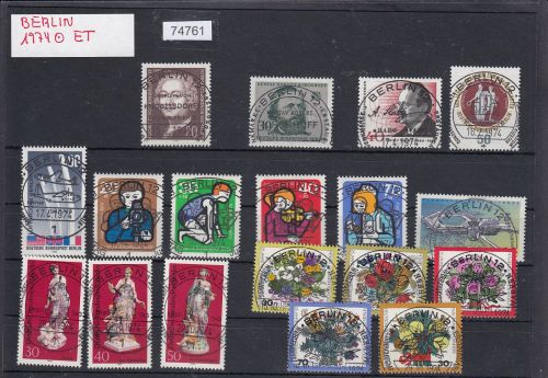 Berlin 1974, Mich.-Nr.: Komplett Gestempelt+gummi LUXUS alle ERSTTAG