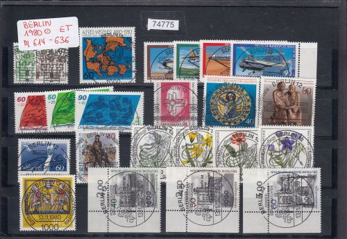 Berlin 1980, Mich.-Nr.: Komplett Gestempelt LUXUS ERSTTAG mit Berlin Vollstempel