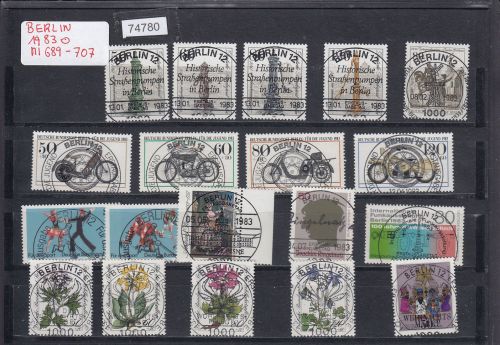 Berlin 1983, Mich.-Nr.: Komplett Gestempelt LUXUS ERSTTAG mit Berlin Vollstempel