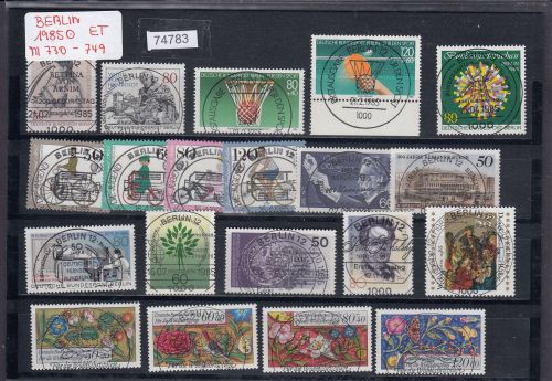 Berlin 1985, Mich.-Nr.: Komplett Gestempelt LUXUS ERSTTAG mit Berlin Vollstempel
